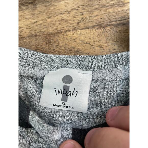 Inoah Women's Gray Black Graphic Print Long Sleeves Pullover T-Shirt Size XL - Picture 3 of 7